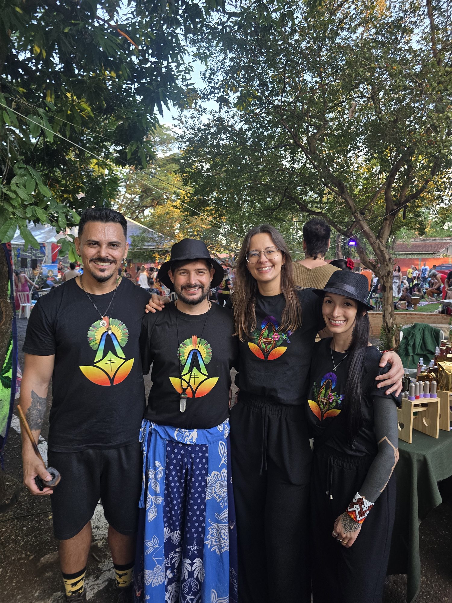 Bruno, Michael, Jéssica e Priscila, membros estatutários do Santuário Céu de Aparecida