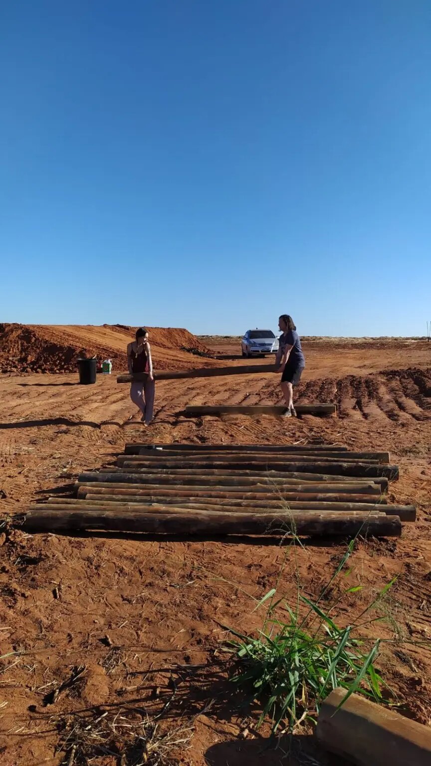 Early construction of Santuário Céu de Aparecida on rural land in Matão, Brazil