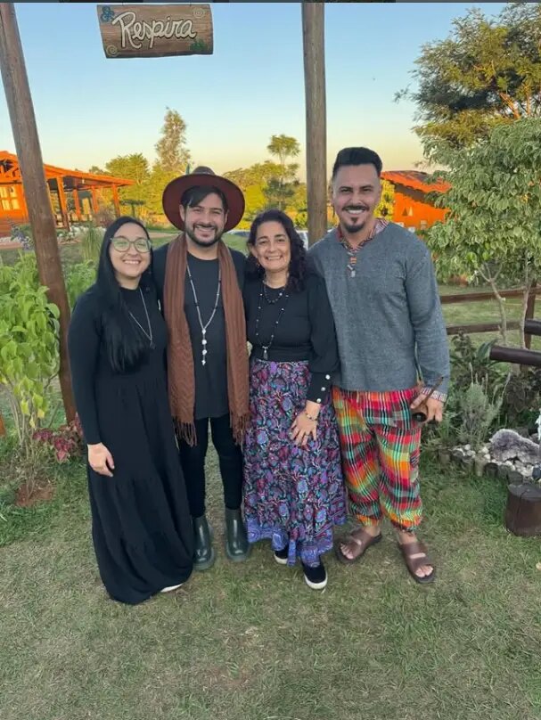 Bruno Luz, Michael Pereira, Giovana Luz Negro e Luciana Luz, dirigentes do Santuário Céu de Aparecida