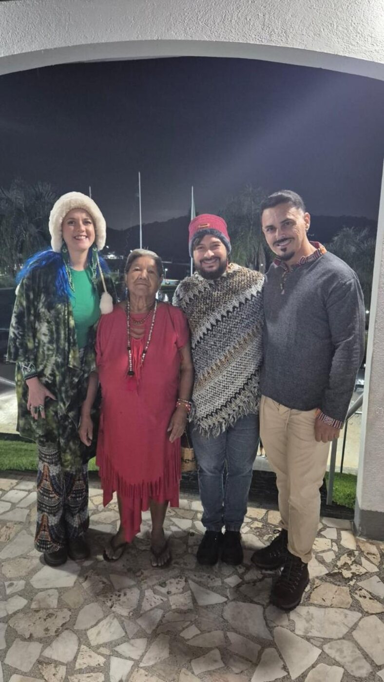 Members of Santuário Céu de Aparecida with Cunhã Dju Tupi Guarani at FIUP 2025