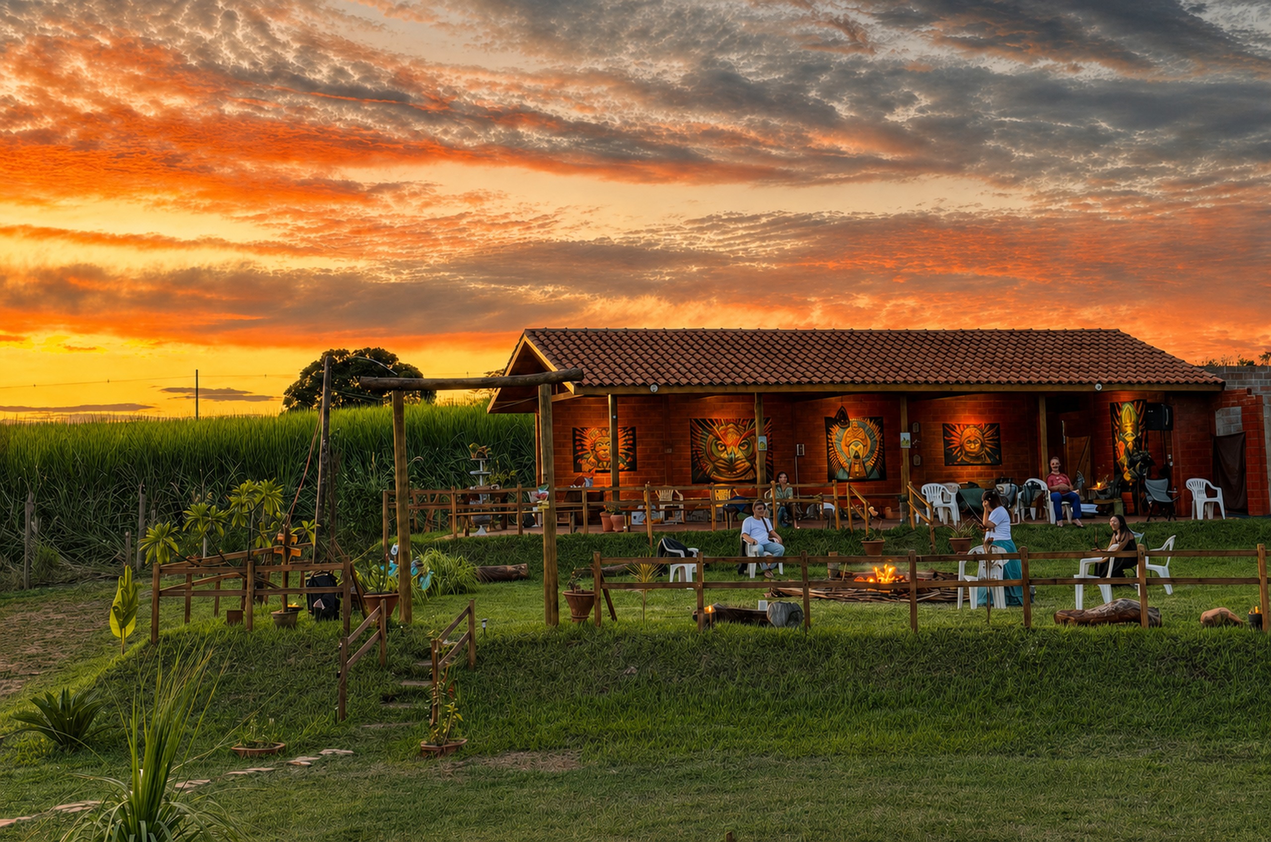 Santuário Céu de Aparecida at sunset in Matão, São Paulo, Brazil